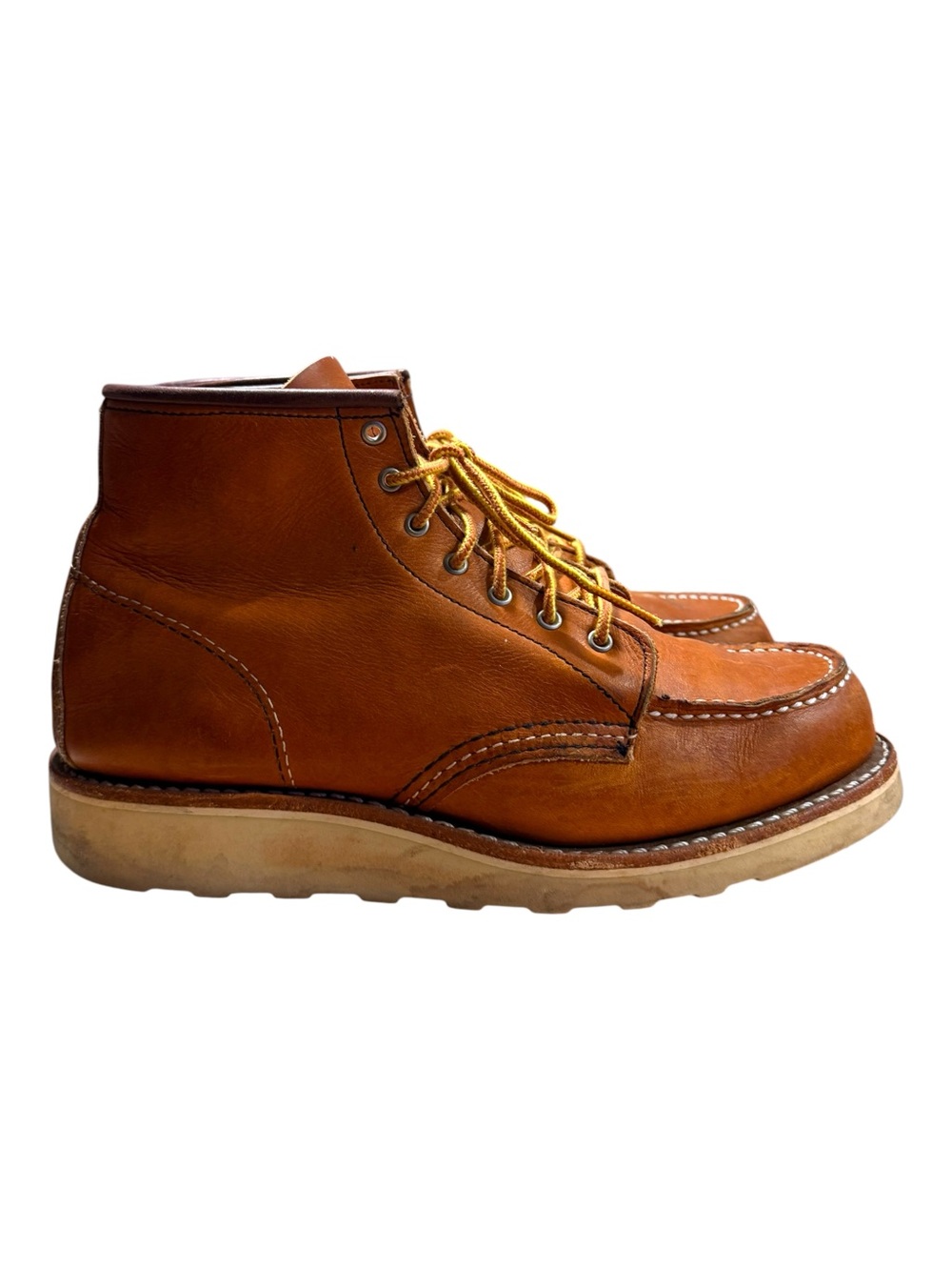 Red Wing 3375 6-Inch Classic Moc Short Boot In Oro Legacy Leather Women’s Sz 8 - Picture 5 of 8